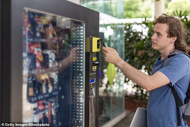 Many 3G-connected vending machines now do not process digital card payments (file image)