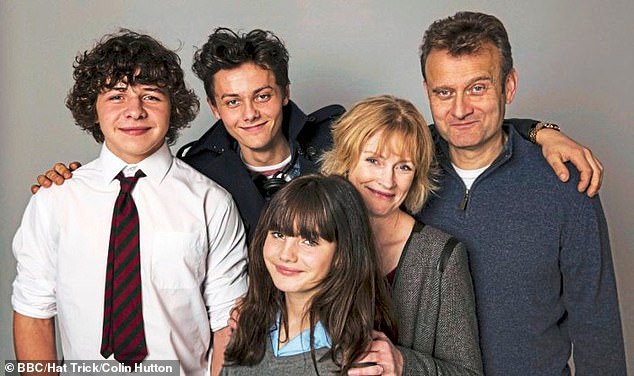 He played Jake, the eldest son of the chaotic Brockman household (LR pictured with Daniel Roche, Ramona Márquez, Claire Skinner, Hugh Dennis)