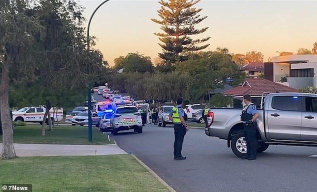 Police rushed to Berkeley Crescent in the Perth suburb of Floreat on Friday afternoon.