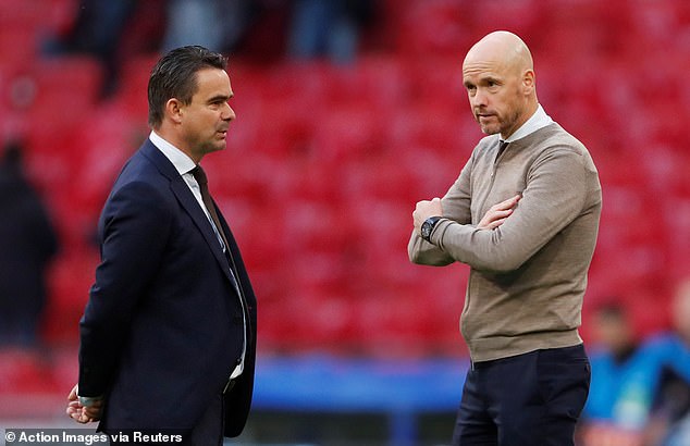 Ten Hag also offered a staunch defense of former Ajax boss Marc Overmars (left, in 2019)