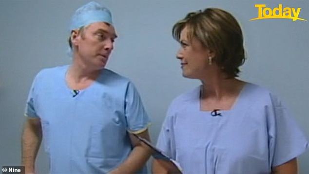 Porter made headlines in 2003 when he was the first doctor to deliver a baby on live television (pictured)