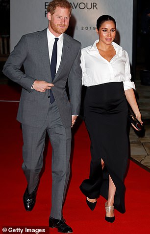 In early 2019, Meghan attended the Endeavor Fund Awards wearing an outfit straight out of Carolyn Bessette Kennedy's look book. The duchess, who was pregnant with her son Archie at the time, paired a white Givenchy button-down shirt with a floor-length black skirt.