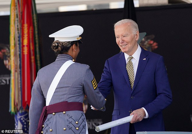 Biden presents diploma to graduating cadet during US Military Academy graduation