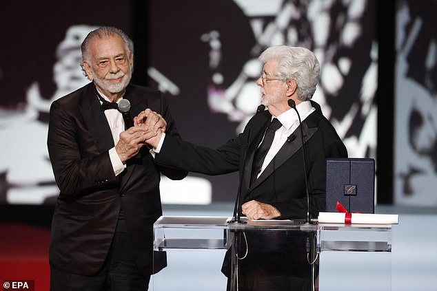 The iconic ceremony also saw film legend Francis Ford Coppola presenting an honorary Palme d'Or to his long-time friend and collaborator George Lucas.