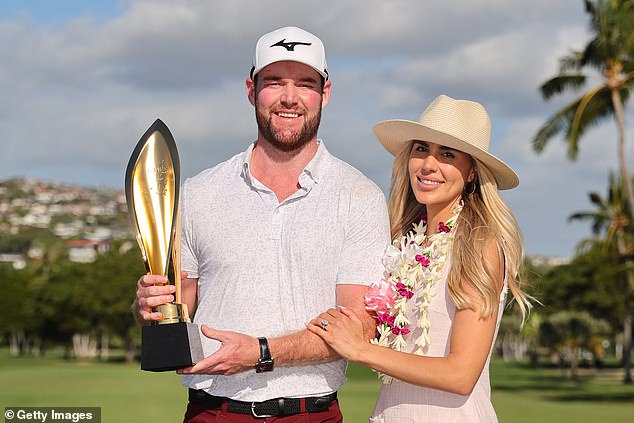 Murray, with his fiancée Christiana, after winning the Sony Open in Hawaii, his second PGA victory