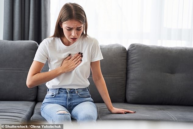 A life-threatening condition called mitral regurgitation (MR), which affects about one in 50 people, is caused by a leaky heart valve and can leave sufferers exhausted even during everyday activities such as showering or dressing (file image )