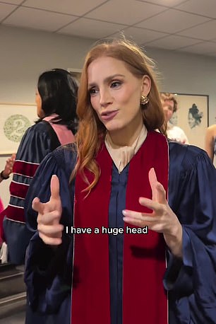 1716690398 158 Jessica Chastain 47 proudly shares photos from her honorary doctorate