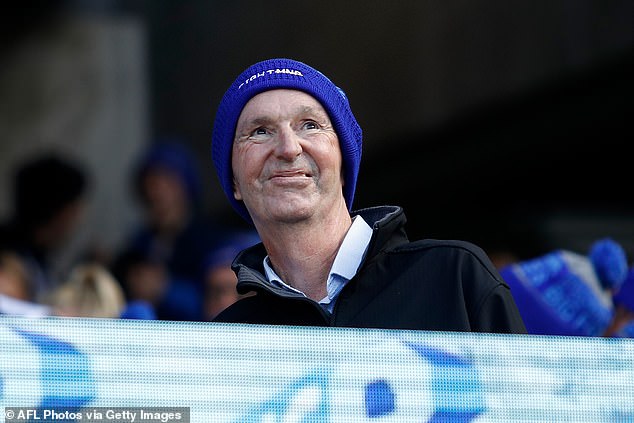 Neale Daniher watches during the 2022 match between Collingwood and Melbourne, where the Big Freeze took place