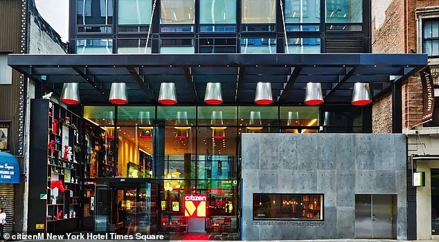 Four-star hotels like CitizenM in Times Square charge at least $389 a night for a room