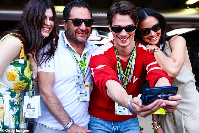 Alexandra, Julien Tornare, Nicholas and Kelsey attended the race in high spirits