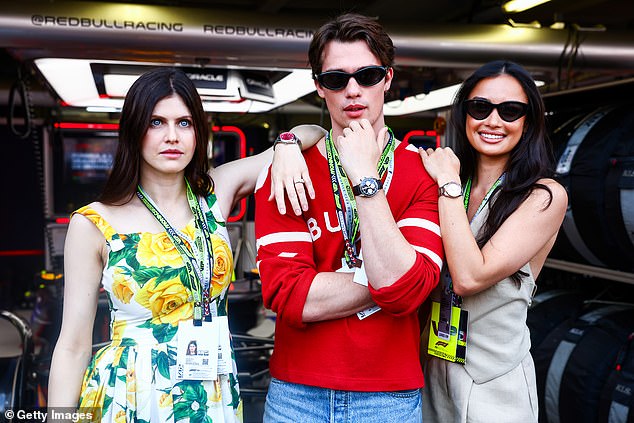 Alexandra, actor Nicholas Galitzine and Kelsey pose together