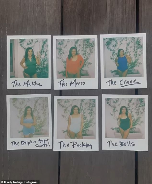 Kaling also took to her Instagram to share a video of herself showing off Polaroid photos in 