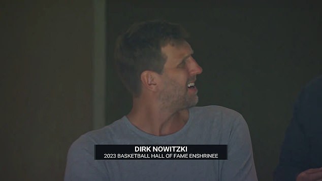 Former Mavs star and NBA champion Dirk Nowitzki was also spotted at the American Airlines Arena.