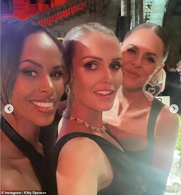 Kitty took another selfie with fashion designer Jade Holland Cooper and model Sabrina Elba, who is married to Idris Elba.