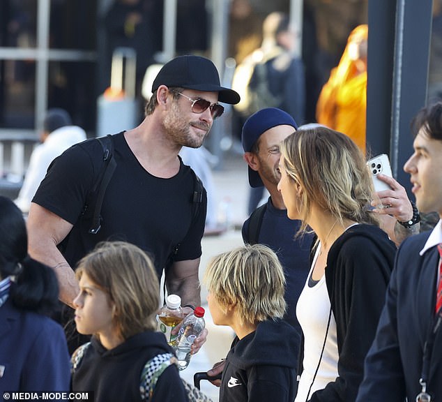 Chris and Elsa were last seen together in Los Angeles last week when the couple and their children attended the Hollywood Walk of Fame star unveiling ceremony.