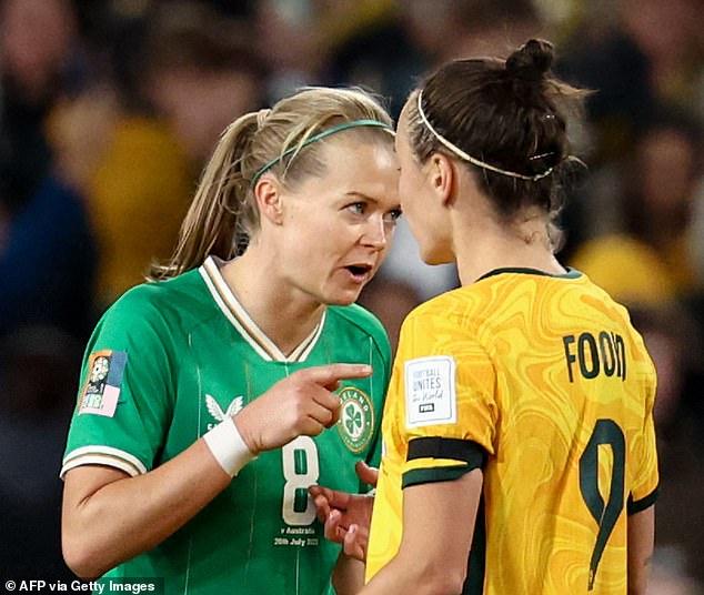 McCabe's ex-partner Ruesha Littlejohn (left) was unhappy with Foord (right) at the FIFA Women's World Cup in Australia last year.