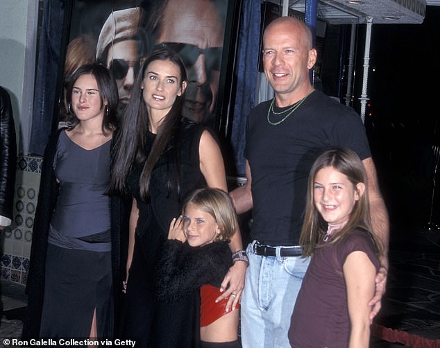 Scout, Tallulah and Rummer Willis were born to Die Hard actor Bruce Willis and his ex-wife Demi Moore during the course of their thirteen-year marriage; Photographed on October 4, 2001 in Los Angeles.