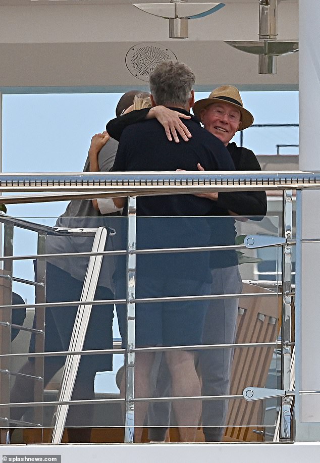 The yacht belongs to billionaire David Geffen (pictured)