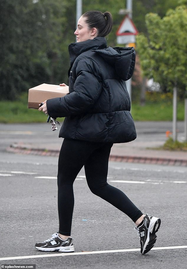 Fern changed into black leggings and a puffer jacket for the exit and seemed unfazed as she backed into the space marked disabled.