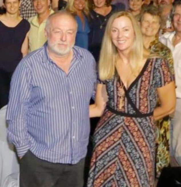 Mark James Bombara had been searching for his former partner, Rowena, who had been staying with Ms Petelczyc after their bitter divorce (Bombara and Rowena are pictured together)