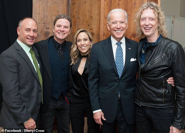 Joe Biden was in New York at the Plaza Hotel along with singer Sheryl Crow in December 2017 for an event commemorating the fifth anniversary of the victims of the Sandy Hook school shooting in Connecticut.