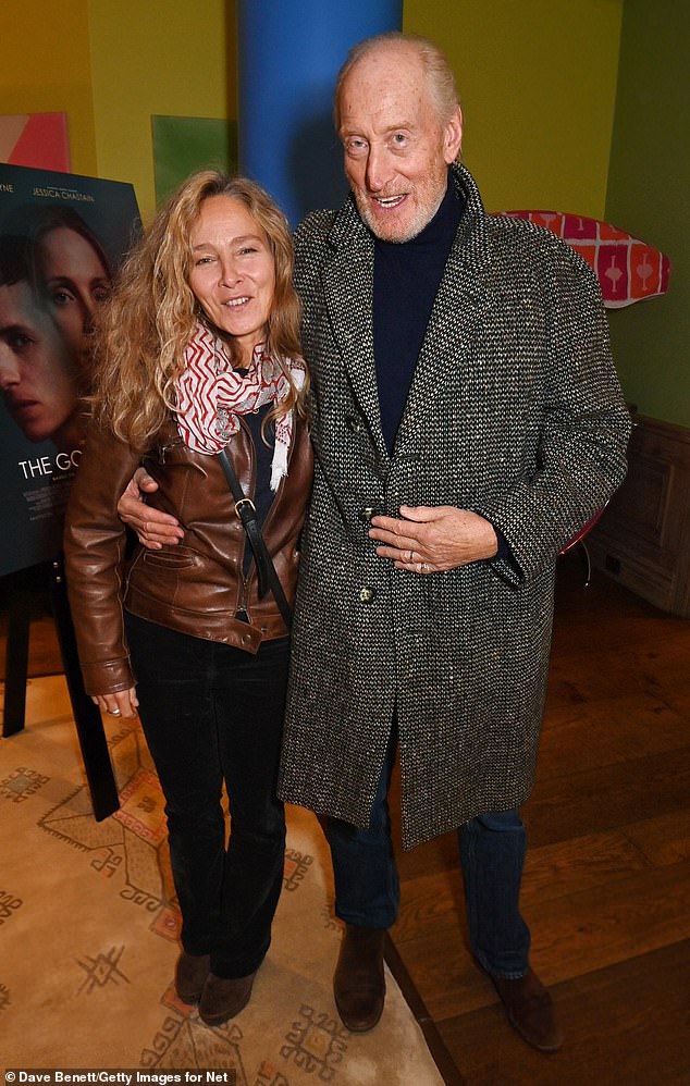 Alessandra Masi and Charles Dance attend a special screening of 'The Good Nurse' at the Soho Hotel in November 2022