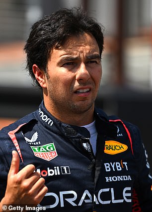 The Mexican (pictured) was furious for abandoning the race so early and criticized Magnussen's conduct.