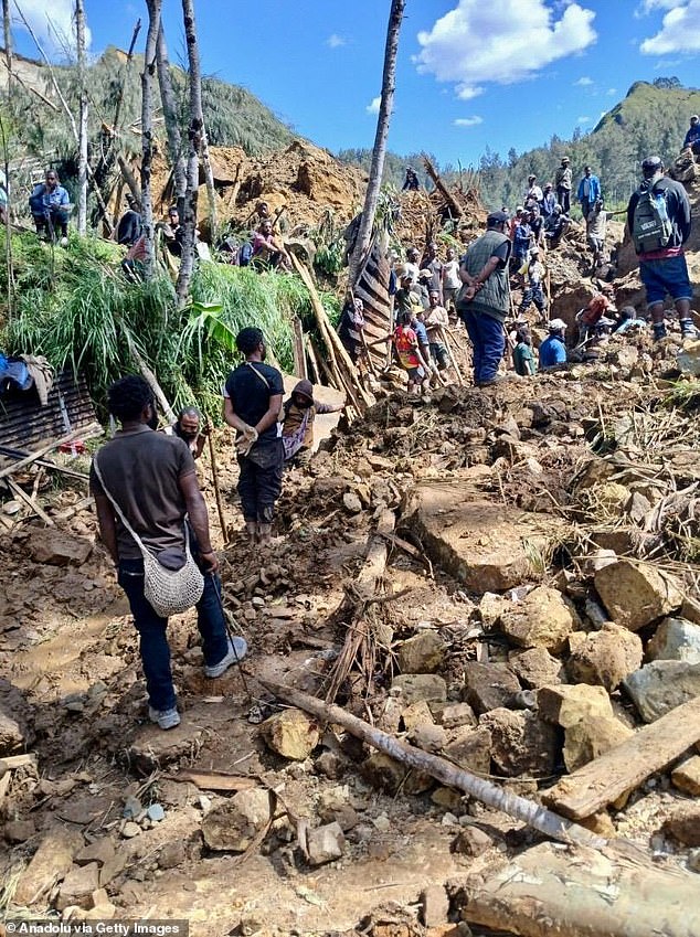 In some cases, rescuers have even used sticks to try to dig for possible survivors.