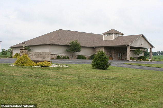 Banquet and wedding venue at Cornerstone Hall in Salem, Indiana, where the fight took place