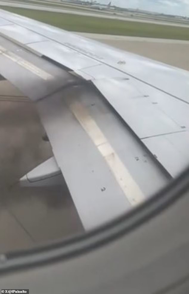 1716856838 725 Terrifying moment A United Airlines plane catches fire before takeoff