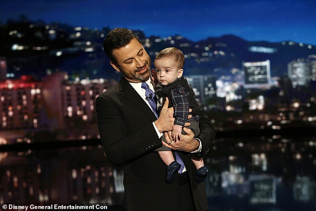 Just three days after Billy's birth, Kimmel announced on his show that the little one would need open-heart surgery for his congenital heart condition, tetralogy of Fallot with pulmonary atresia; Billy pictured at seven months old in December 2017, after his second surgery.