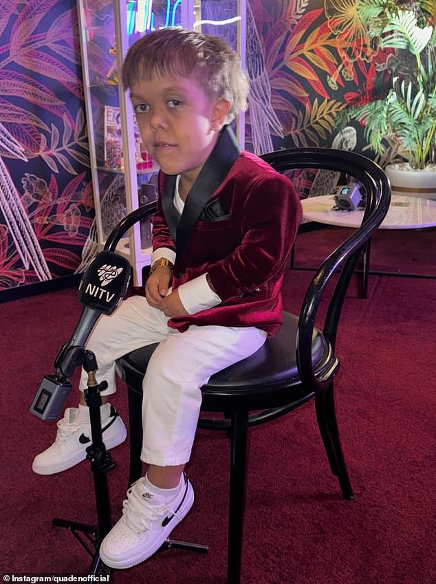 The 13-year-old (pictured) has been in high demand as he promotes his latest film.