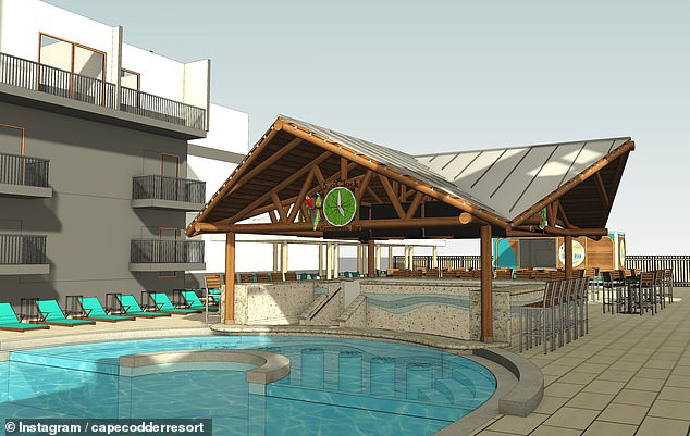 Some have scorned renderings of the hotel that show a brightly colored holiday resort with ocean motifs and neon signs.