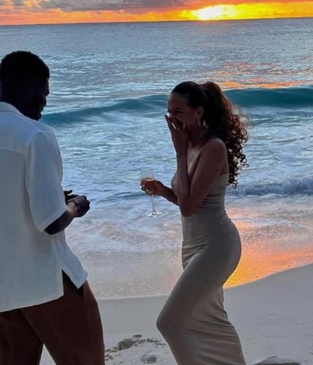 Thomas Partey got engaged to his partner Janine Mackson during his free time