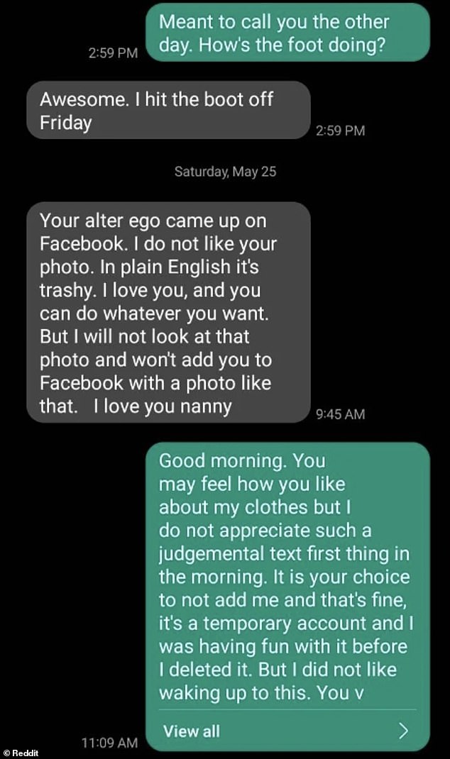 Which escalated quickly! This person's grandmother didn't hold back when it came to giving her opinion about her clothes.