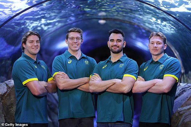 The 13-man team for Paris was named on Tuesday at the Sydney Aquarium