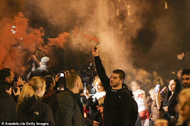 Protests after the Georgian Parliament passed a bill on 