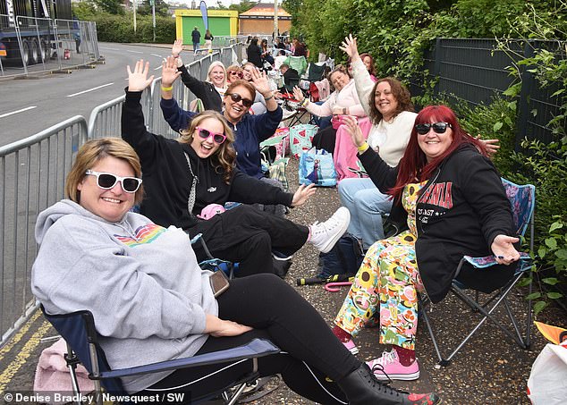 Take That fans armed with tents, inflatable mattresses and sleeping bags began lining up for the band's concert almost two days before it began.