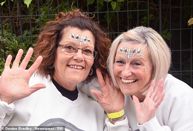 Sue Norton and Sandra Shand queue for Take That concert on Carrow Road