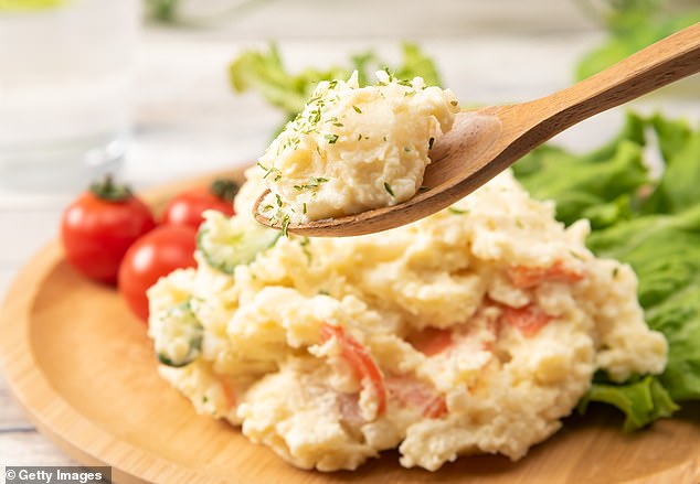 Dr John then warned beachgoers about the dangers of anything mayonnaise-based, such as potato salad (stock image).