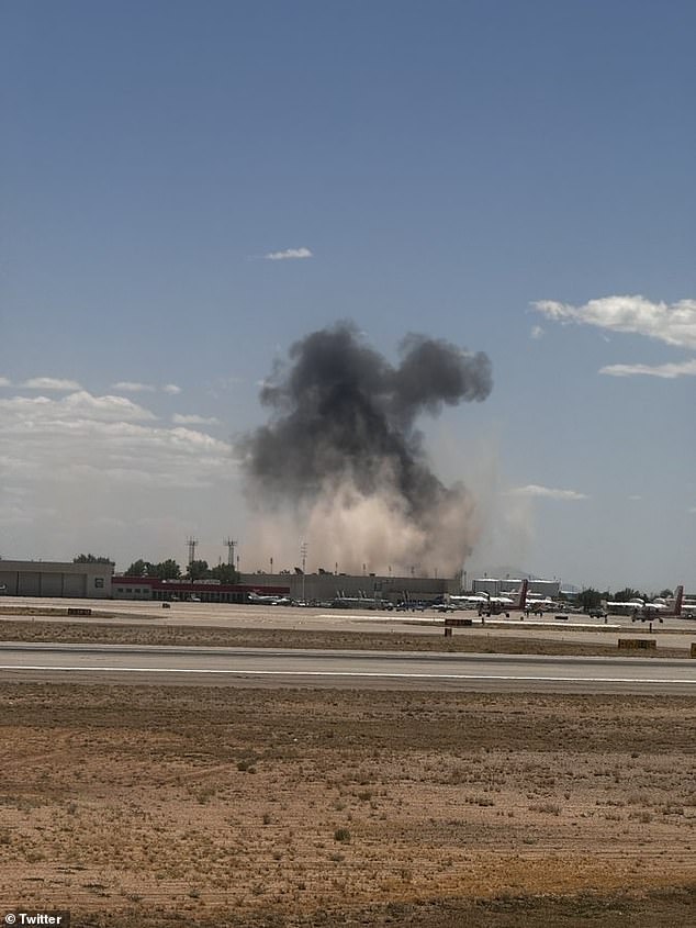 Flights resumed from the airport and the pilot, the only person on the plane, was reportedly conscious while being transported.