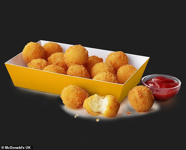 The McDonald's Chicken Sharebox, 9 Chicken Select Sharebox and mozzarella bites with a rich tomato sauce (pictured) reappear.