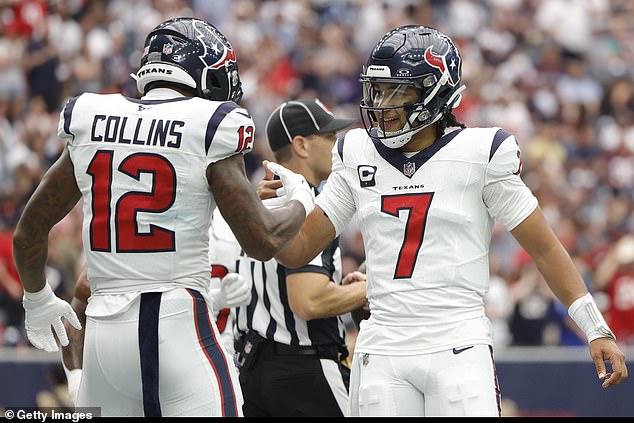 Collins benefited from a strong partnership with rookie quarterback CJ Stroud in 2023.