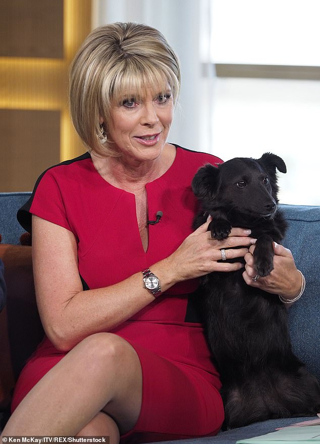 Ruth (pictured with her dog Maggie) split from Eamonn after 14 years of marriage and 27 years together.