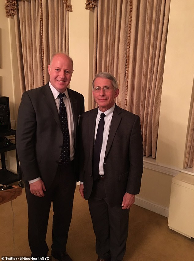 Dr. Peter Daszak, President of EcoHealth Alliance (left) pictured with Dr. Anthony Fauci (right)