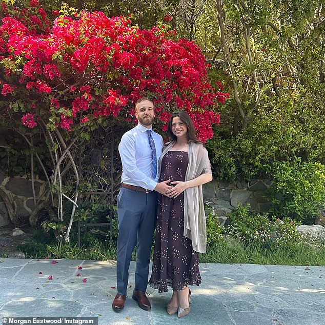 Clint Eastwood's youngest daughter, Morgan Eastwood, 27, is expecting her first child with fiancé Tanner Koopmans.