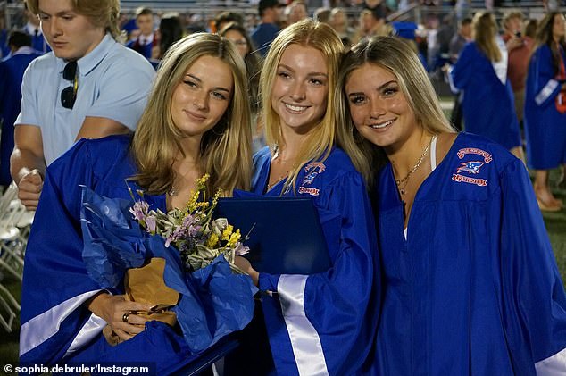 Friends Sophia Debruler and Avery Jett, both left, paid tribute to Lily Basil online, right.