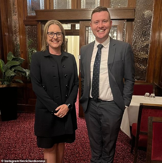 Richardson (pictured with Prime Minister Allan) shared her appointment in a post on Instagram, stating that she aims to make Victoria a safe place for women and will work to end the tragedy of the deaths of Victorian women at the hands of men.