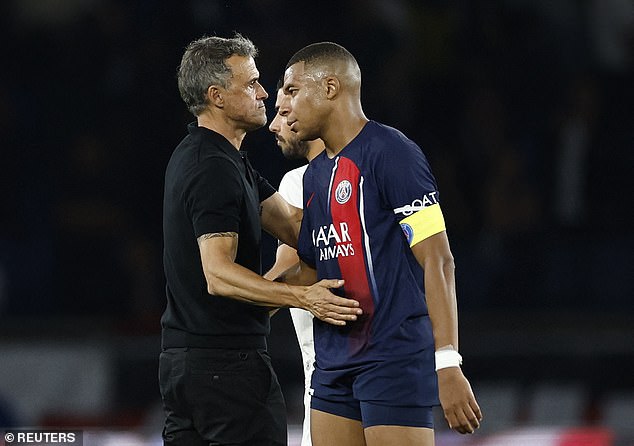 Mbappé was visibly frustrated after being regularly substituted by Luis Enrique in the final weeks of the season.