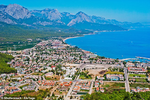 The shocking experience took place in Kemer (pictured), a coastal resort 50 minutes south of the airport.